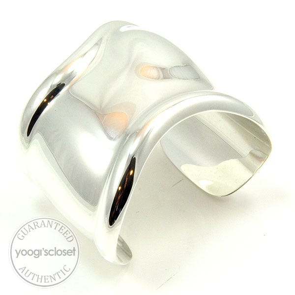 Tiffany & Co. Silver Elsa Peretti Right Hand Bone Cuff (Size S)