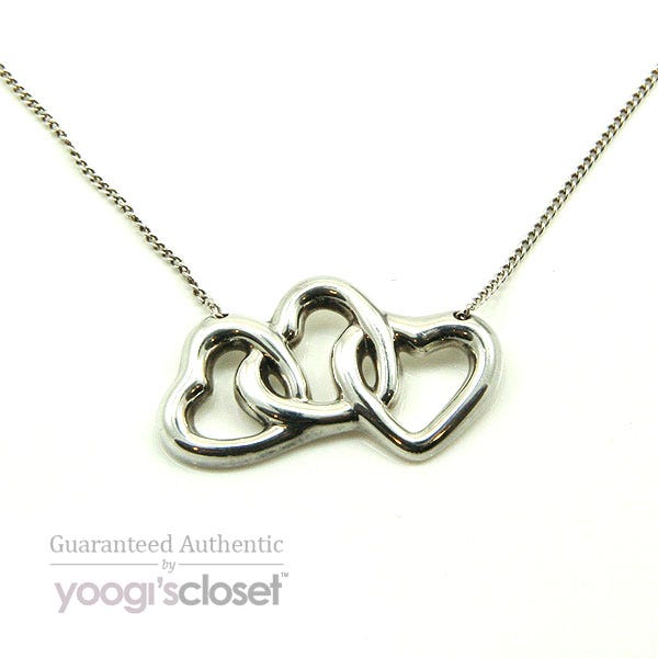 Tiffany & Co. Silver Trio Heart Necklace