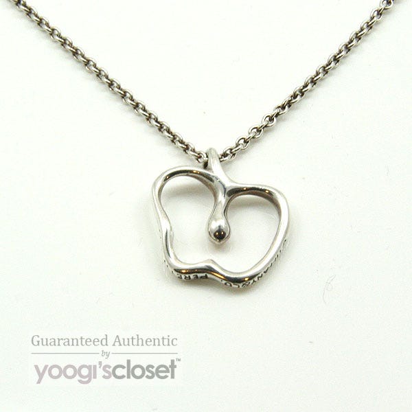 Tiffany & Co. Silver Elsa Peretti Apple Pendant Necklace