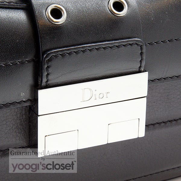 Christian Dior White Leather Small Street Chic Columbus Bag - Yoogi's Closet