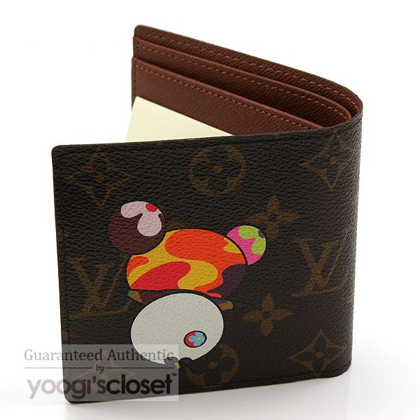 Louis Vuitton Murakami Monogram Canvas Panda Wallet with Coin Pocket -  Yoogi's Closet