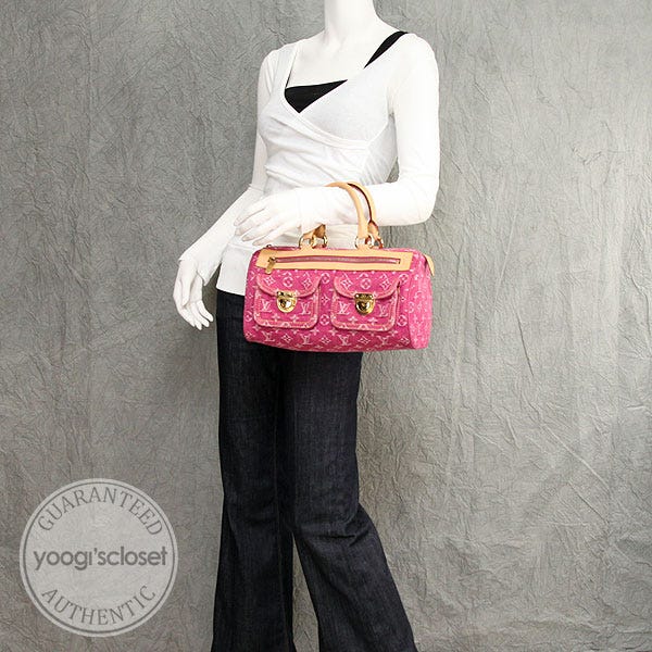 Louis Vuitton Fuschia Denim Monogram Denim Neo Speedy Bag