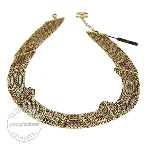 Chanel Gold Chain CC Logo Charm Belt