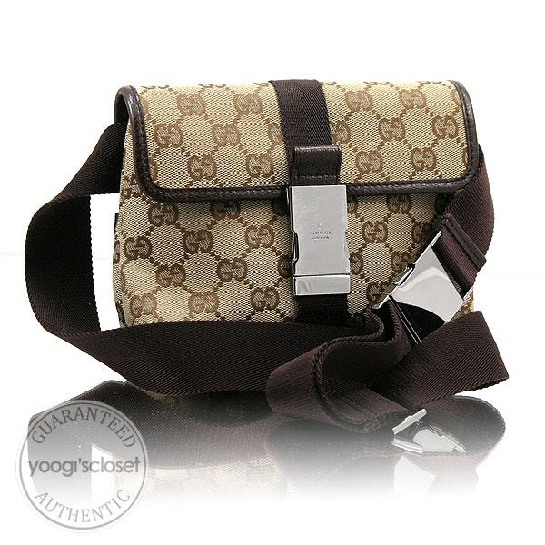 Gucci Beige/Ebony GG Fabric Waist Belt Bag