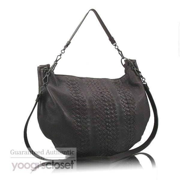 Bottega Veneta Chocolate Brown Woven Leather Hobo Bag