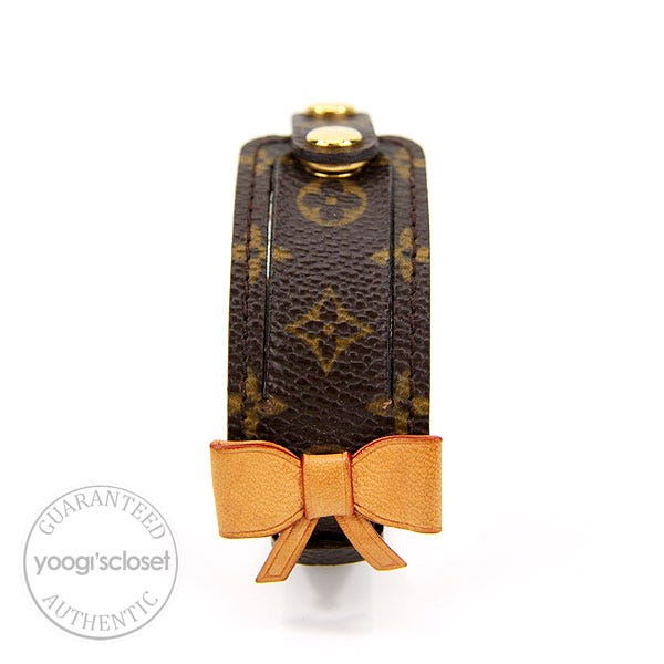 Louis Vuitton Brown Monogram Bow Tie Bracelet