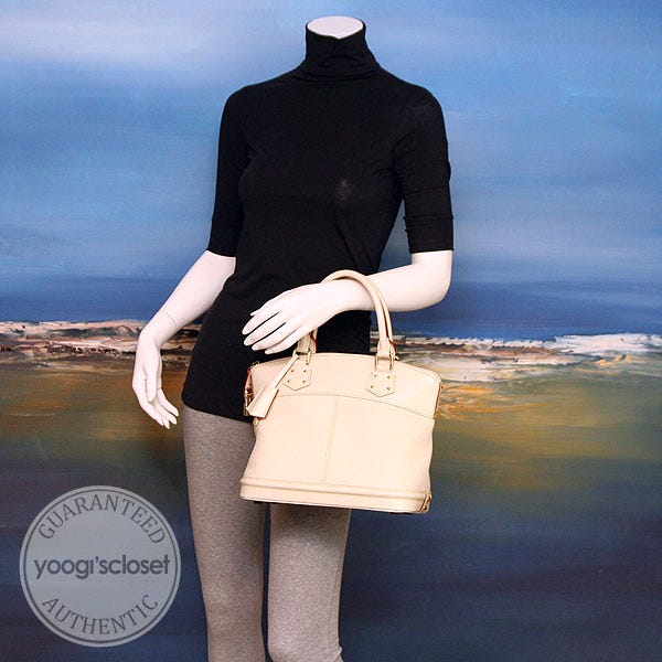 Louis Vuitton White Suhali Leather Lockit PM Bag - Yoogi's Closet