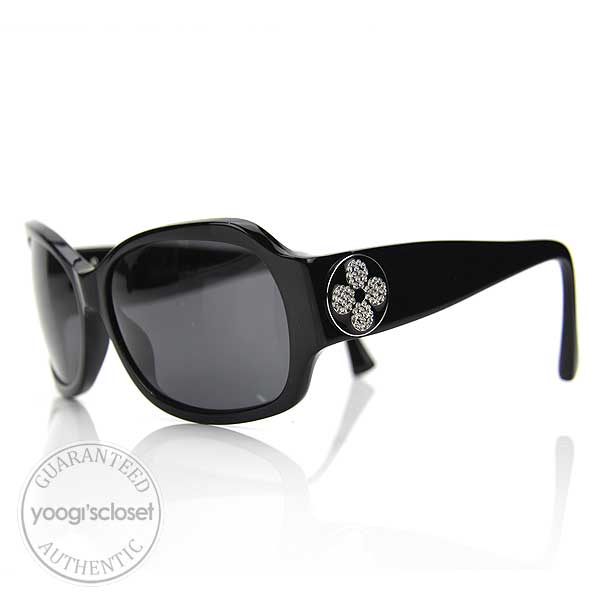 Louis Vuitton Grey Lenses Black Acetate Frame Ursula Strass Sunglasses
