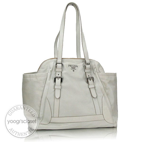 Prada Alluminio Nappa Delave LargeTote Bag BR3875
