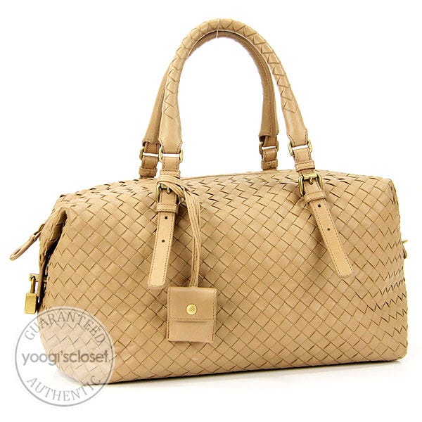 Bottega Veneta Camel Montaigne Satchel Bag