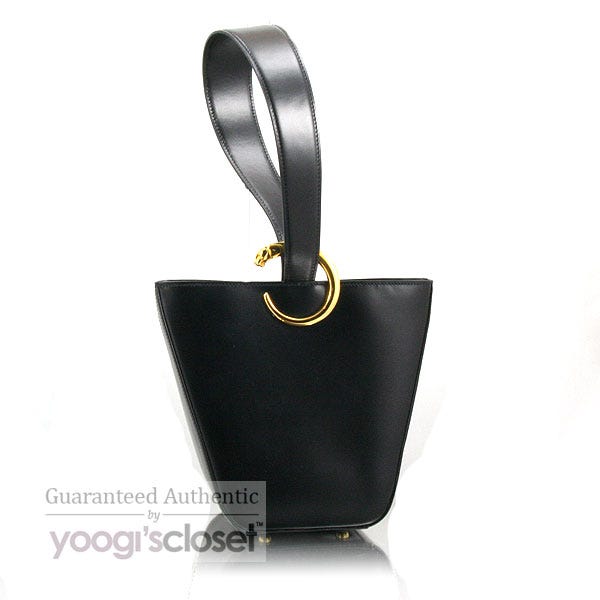Cartier Black Leather Panthere Small Tote Bag
