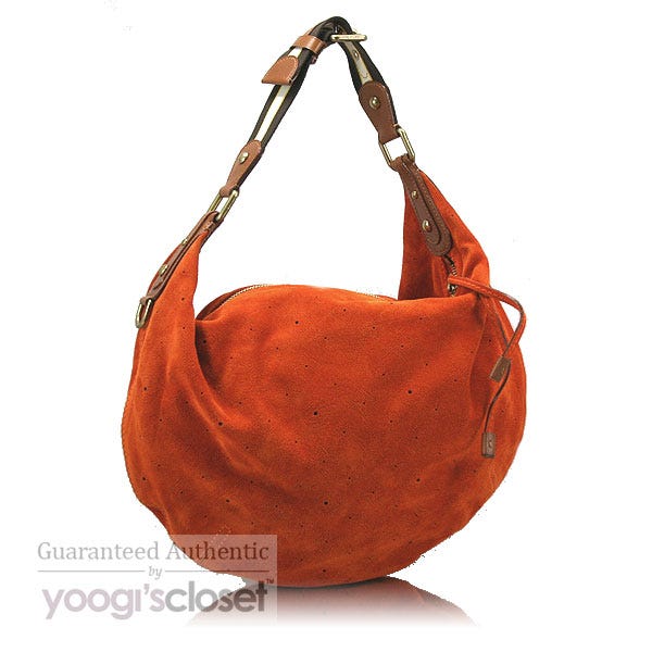 Louis Vuitton Limited Edition Orange Monogram Suede Onatah PM Bag - Yoogi's  Closet