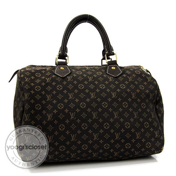 Louis Vuitton Ebene Mini Lin Speedy 30 Bag