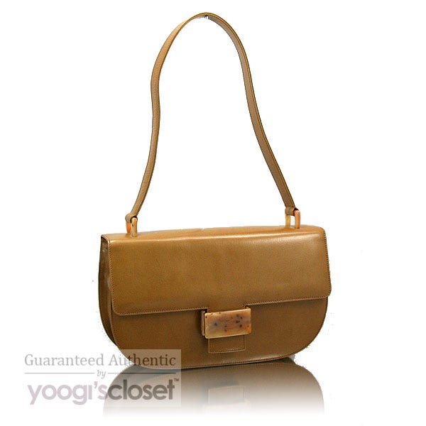 Prada Orzo Leather Madras Shoulder Bag