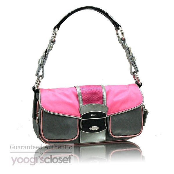 Prada Rosa Pocket Space Nylon BR2636 Bag