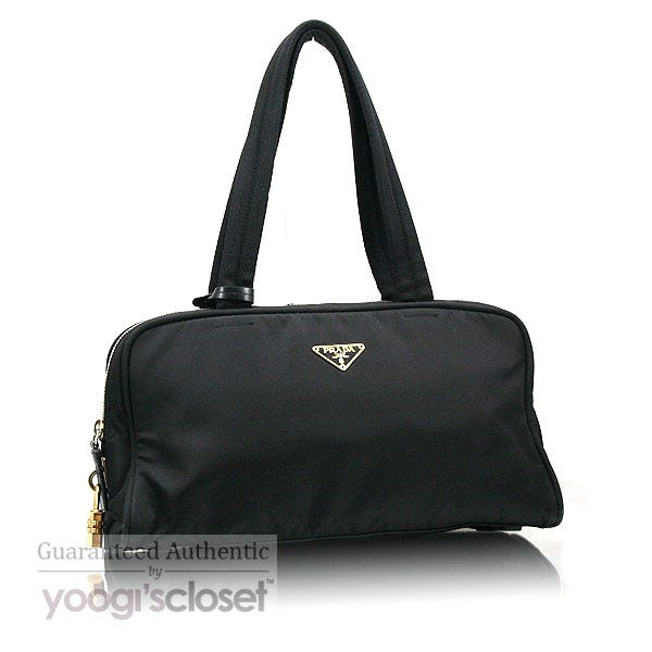 Prada Black Vela Nylon Tote Bag