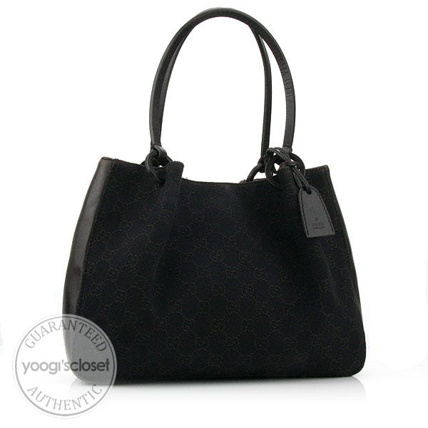 Gucci Dark Brown GG Fabric Tote Bag
