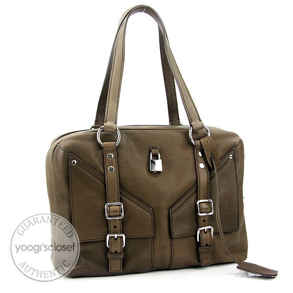 Yves Saint Laurent Chestnut Calfskin Lover Bag