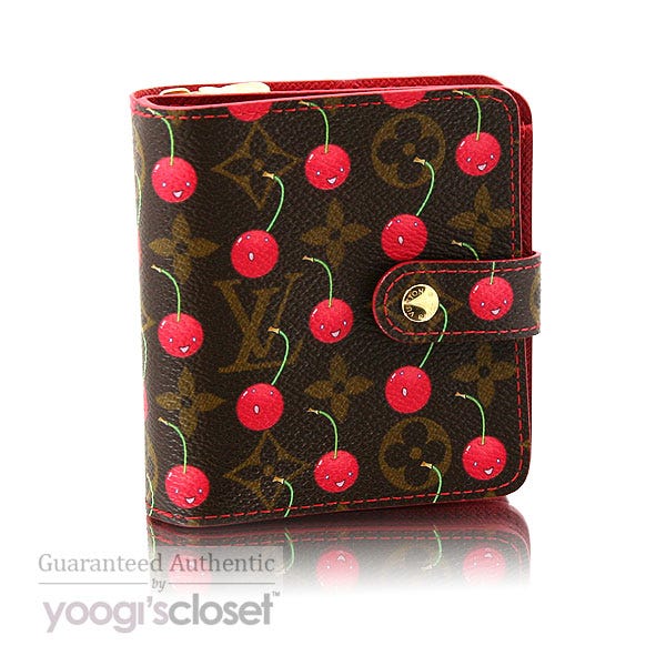 Louis Vuitton Rare Murakami Monogram Cherries Zippy Wallet Cherry
