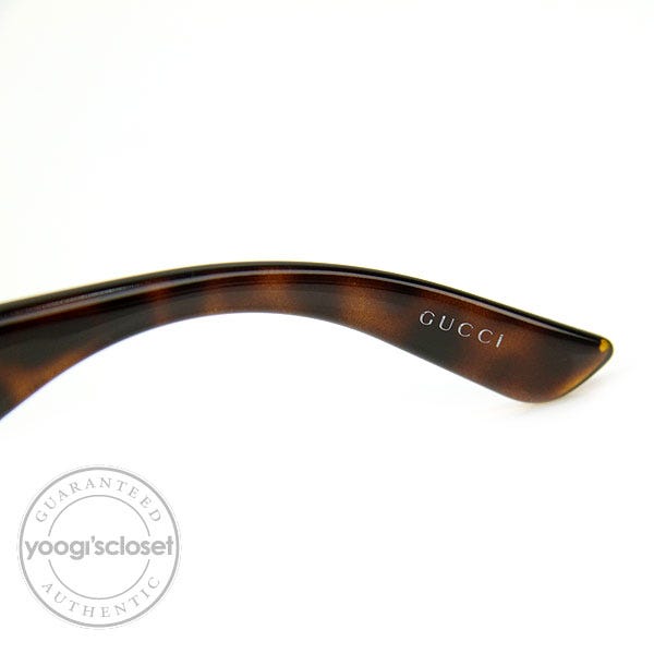 Gucci Tortoise Brown Gradient Lenses GG Crest Sunglasses  display picture 3