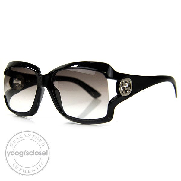 Gucci Black Havana Gradient Grey Lenses Sunglasses 2598/S