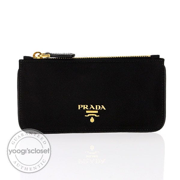 Prada Black Nylon Key and Change Holder