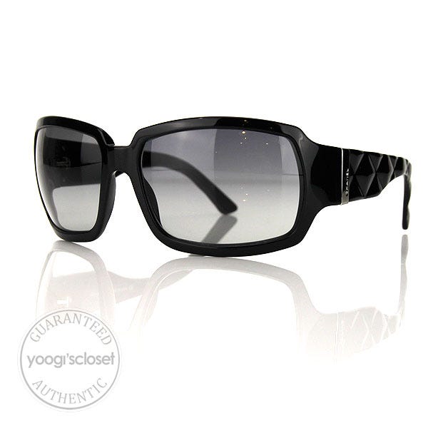 Chanel Black Quilted Temples Gradient Lenses Sunglasses 5061 - Yoogi's  Closet