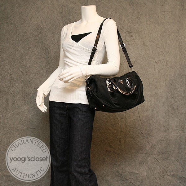 Prada Black Nylon Crispy Metal Tote Bag BL0416 | Yoogi's Closet