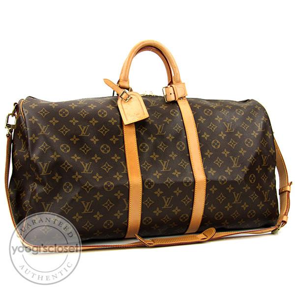 Louis Vuitton Monogram Canvas Keepall 55 Bag With Shoulder Strap