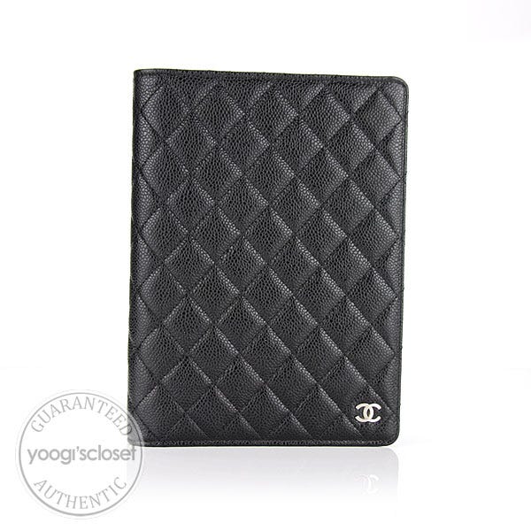 Chanel Black Caviar Quilted Zip Around Notebook Agenda Cover ○ Labellov ○  Buy and Sell Authentic Luxury