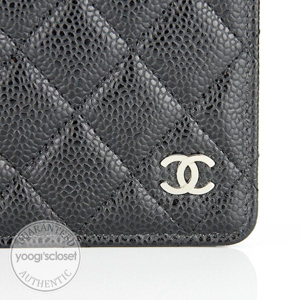 CHANEL Authentic Caviar Skin Technical Notebook Cover Black