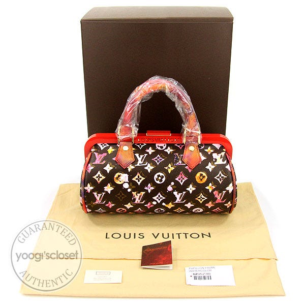Louis Vuitton Monogram Watercolor Canvas and Karung Limited Edition  Aquarelle Papillon Frame Bag Louis Vuitton