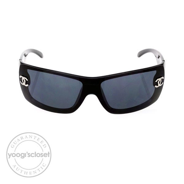 Chanel Black Frame and Swarovski Crystals CC Sunglasses -5088-B
