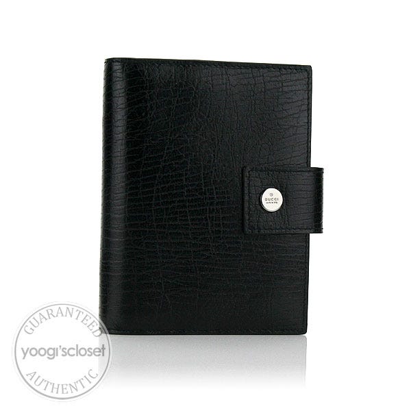 Gucci Black Leather Small Ring Agenda