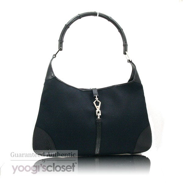 Gucci Black Bamboo Jackie O Hobo Bag