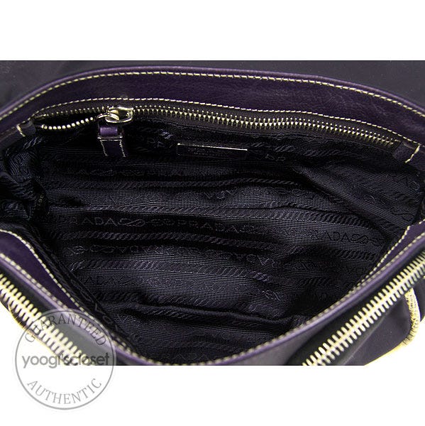 Prada Python/Purple Tessuto Patch Catena Shoulder Bag BR2835