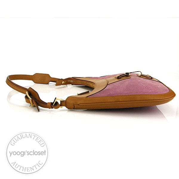 Gucci Lavender Suede Small Hobo Bag | Yoogi's Closet