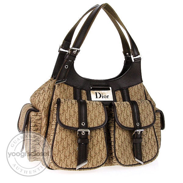 Christian Dior Beige/Brown Diorissimo Hobo Bag