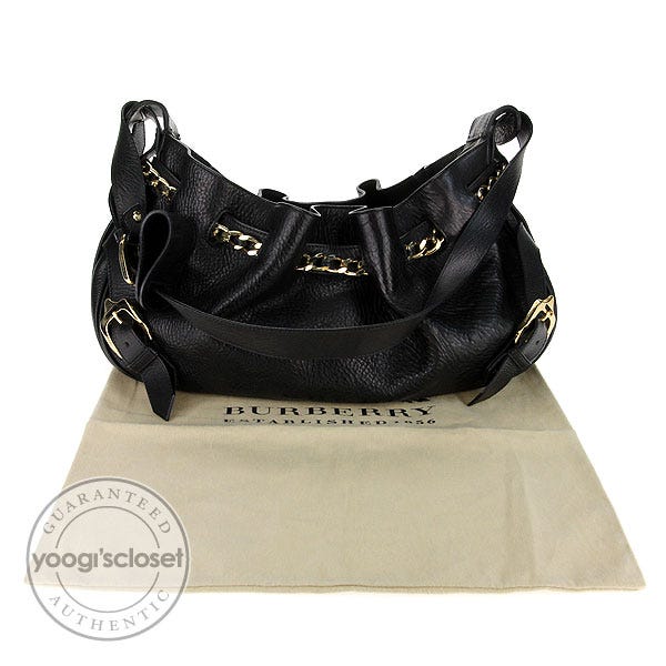 Burberry Black Leather Chain Shoulder Bag | Yoogi's Closet