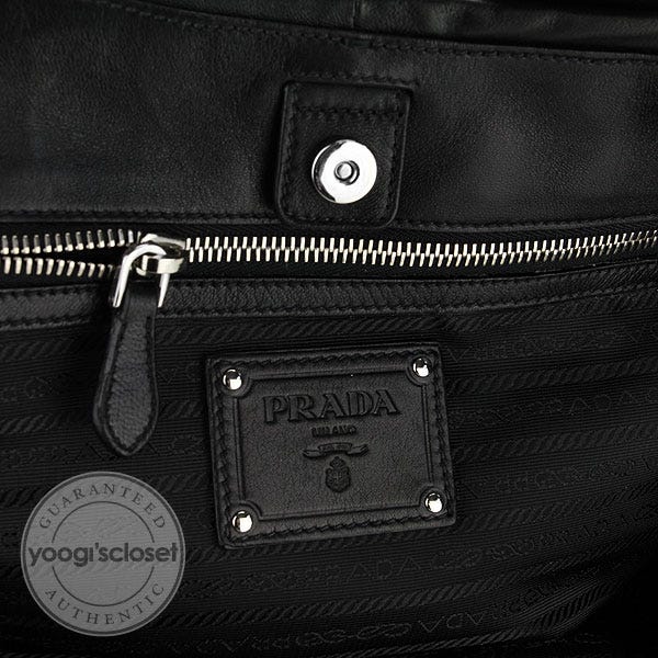 Prada Nappa Ruffle Shoulder Bag - Black Totes, Handbags - PRA865331