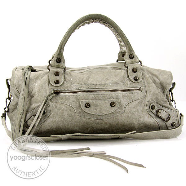 Balenciaga Greige Twiggy Motorcycle Bag