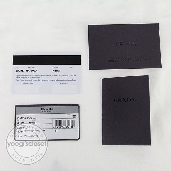 Prada Black Nappa Leather Ruffle & Resin Chainlink Shoulder Bag, myGemma