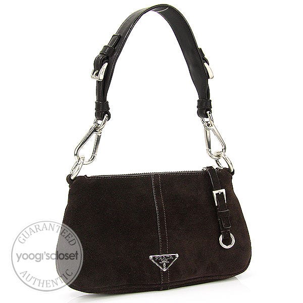 Prada Teak Scamosciato Suede BR2075 Bag