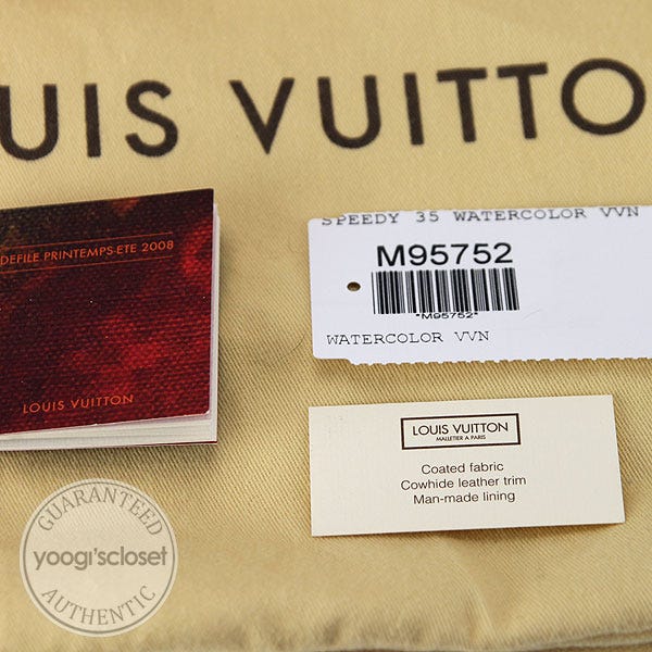 Louis Vuitton Limited Edition Richard Prince Monogram Watercolor Aquarelle  Speedy 35 Bag - Yoogi's Closet