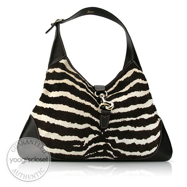 Gucci Zebra Print Pony Hair Jackie O Bouvier Bag