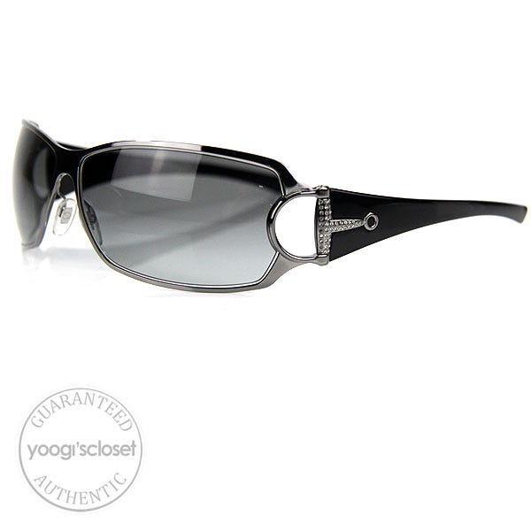 Gucci Black Horsebit Crystal Logo Sunglasses 2740/STRASS