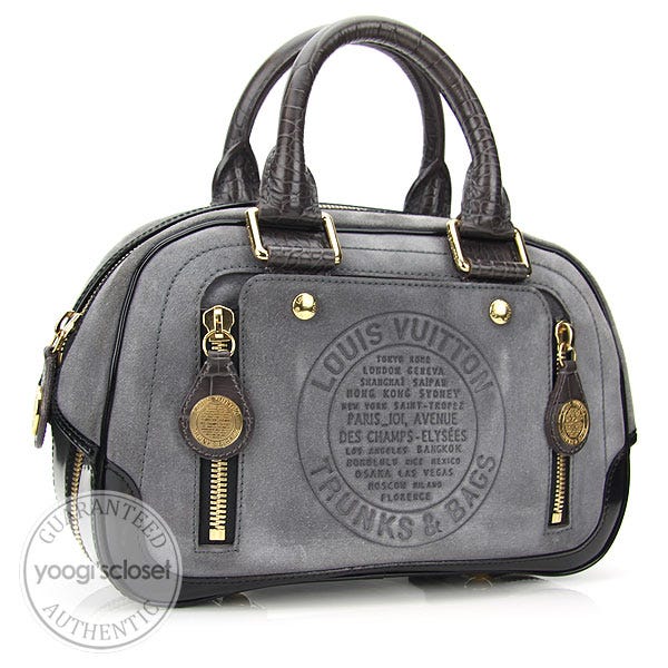 Louis Vuitton Limited Edition Grey Stamped Trunk PM Bag