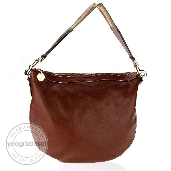 Gucci Brown Leather Medium Hobo Bag