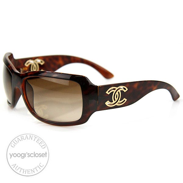 Chanel 6018 Tortoise Shell Frame with Brown Lens Sunglasses