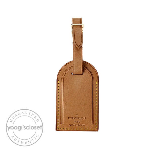 Louis Vuitton Natural Cowhide Leather Luggage Tag - Yoogi's Closet